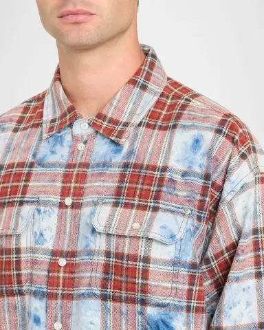 PURPLE Plaid Embellished Cotton Shirt | Thumbnail 5