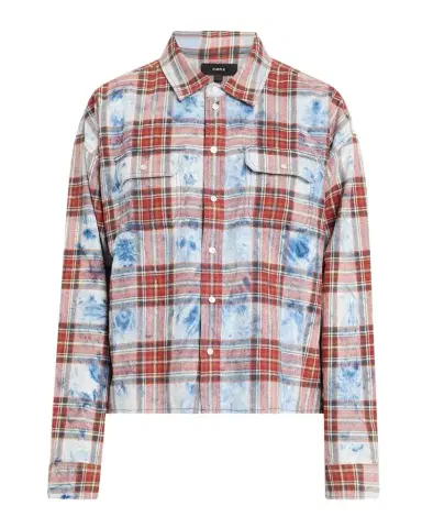 PURPLE Plaid Embellished Cotton Shirt | Thumbnail 1