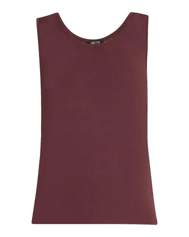 Scoop-Neck Knit Tank Top