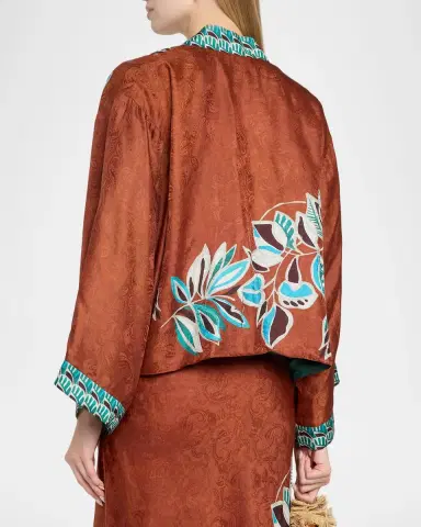 Johnny Was Shakri Floral-Print Short Kimono | Thumbnail 3