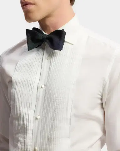 Ralph Lauren Purple Label Men's Plaid-Print Cashmere-Silk Bow Tie | Thumbnail 2 Ralph Lauren Purple Label Men's Plaid-Print Cashmere-Silk Bow Tie | Thumbnail 2