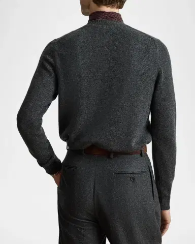 Ralph Lauren Purple Label Men's Polo Bear Cashmere Sweater | Thumbnail 3 Ralph Lauren Purple Label Men's Polo Bear Cashmere Sweater | Thumbnail 3