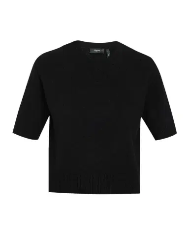 Theory Cashmere Short-Sleeved Crop Sweater | Thumbnail 1 Theory Cashmere Short-Sleeved Crop Sweater | Thumbnail 1