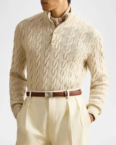 Ralph Lauren Purple Label Cable-Knit Cashmere Sweater | Thumbnail 4 Ralph Lauren Purple Label Cable-Knit Cashmere Sweater | Thumbnail 4