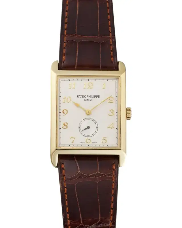 Vintage Watches Men's Patek Philippe Gondolo 18K Yellow Gold Rectangular Alligator-Strap Watch, 30mm