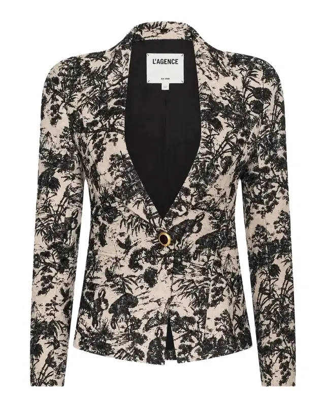 L'Agence Kaisley Jacquard Toile Blazer