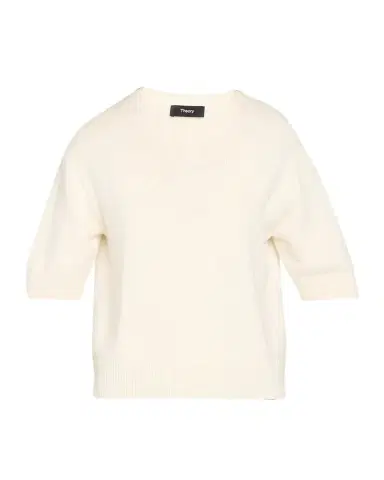 Theory Cashmere Short-Sleeved Crop Sweater | Thumbnail 1