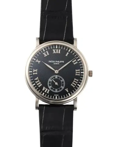 Vintage Watches Men's Patek Philippe Calatrava 18K White Gold Alligator-Strap Watch, 33mm | Thumbnail 1