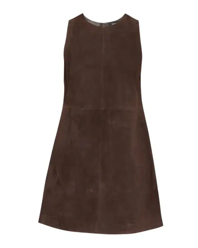 Suede Sleeveless Mini A-Line Dress