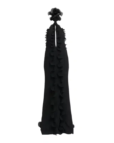 Tom Ford Silk Crepe Ruffled Halter Evening Dress | Thumbnail 1