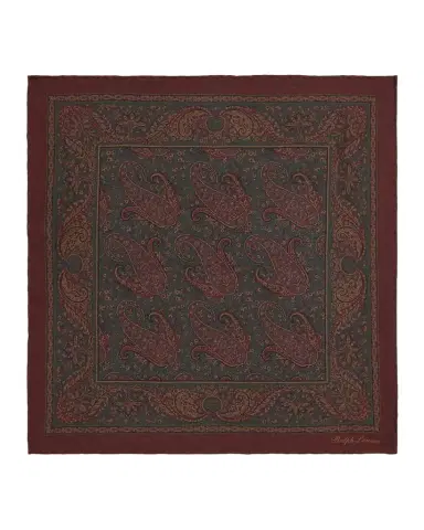 Ralph Lauren Purple Label Men's Paisley Silk Hand-Rolled Pocket Square | Thumbnail 1 Ralph Lauren Purple Label Men's Paisley Silk Hand-Rolled Pocket Square | Thumbnail 1