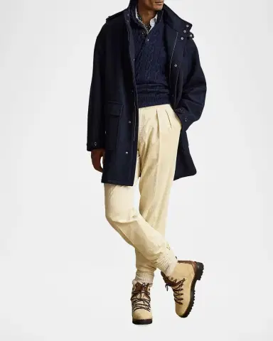 Ralph Lauren Purple Label Men's Cable-Knit Cashmere Mockneck Sweater | Thumbnail 2 Ralph Lauren Purple Label Men's Cable-Knit Cashmere Mockneck Sweater | Thumbnail 2