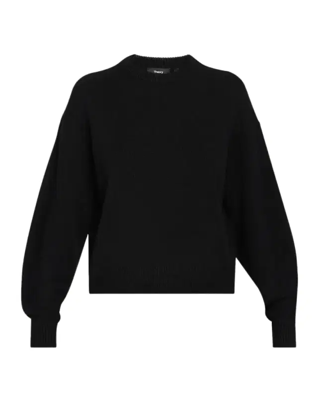 Cashmere Cropped Crewneck Sweater