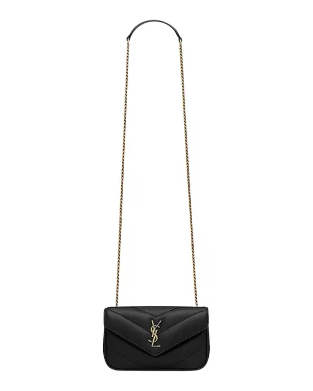 Saint Laurent Loulou Mini YSL Quilted Crossbody Bag