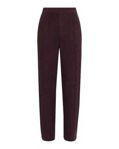 Misook Chevron Knit Paneled Straight-Leg Pants | Thumbnail 1 Misook Chevron Knit Paneled Straight-Leg Pants | Thumbnail 1