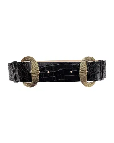 L'Agence Rooney Croc-Embossed Leather Belt | Thumbnail 3