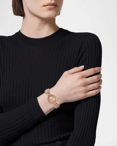 Versace La Greca 28mm IP Rose Gold Two-Tone Bracelet Watch | Thumbnail 2