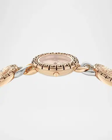 Versace La Greca 28mm IP Rose Gold Two-Tone Bracelet Watch | Thumbnail 3