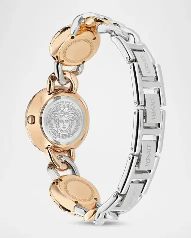 Versace La Greca 28mm IP Rose Gold Two-Tone Bracelet Watch | Thumbnail 4