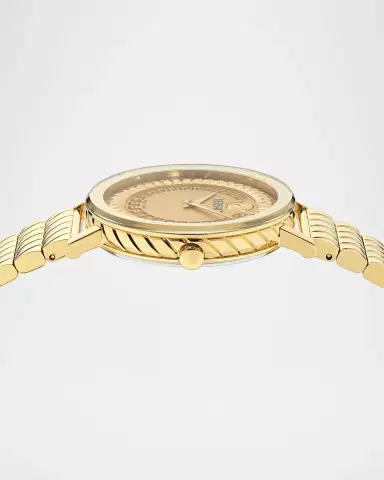 Versace Delphinus 35mm IP Yellow Gold Bracelet Watch | Thumbnail 3