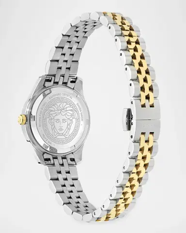Versace Greca Time Diamond 30mm Two-Tone Bracelet Watch | Thumbnail 4