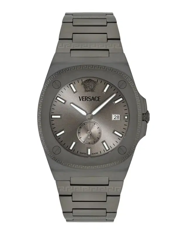 Versace Tolomeo 40mm IP Gunmetal Bracelet Watch