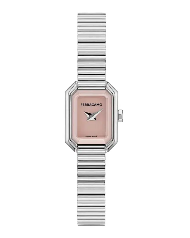 Ferragamo Crystal Petite 15x20mm Stainless Steel Bracelet Watch