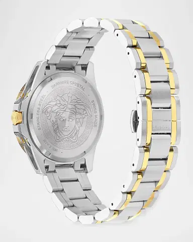 Versace Men's V-Galaxy Moonphase 43mm Two-Tone Bracelet Watch | Thumbnail 4