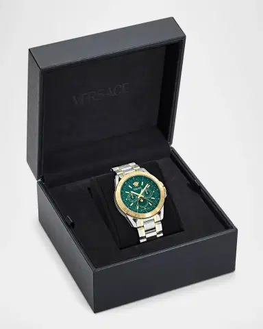 Versace Men's V-Galaxy Moonphase 43mm Two-Tone Bracelet Watch | Thumbnail 5