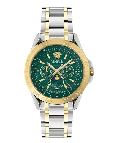 Versace Men's V-Galaxy Moonphase 43mm Two-Tone Bracelet Watch | Thumbnail 1