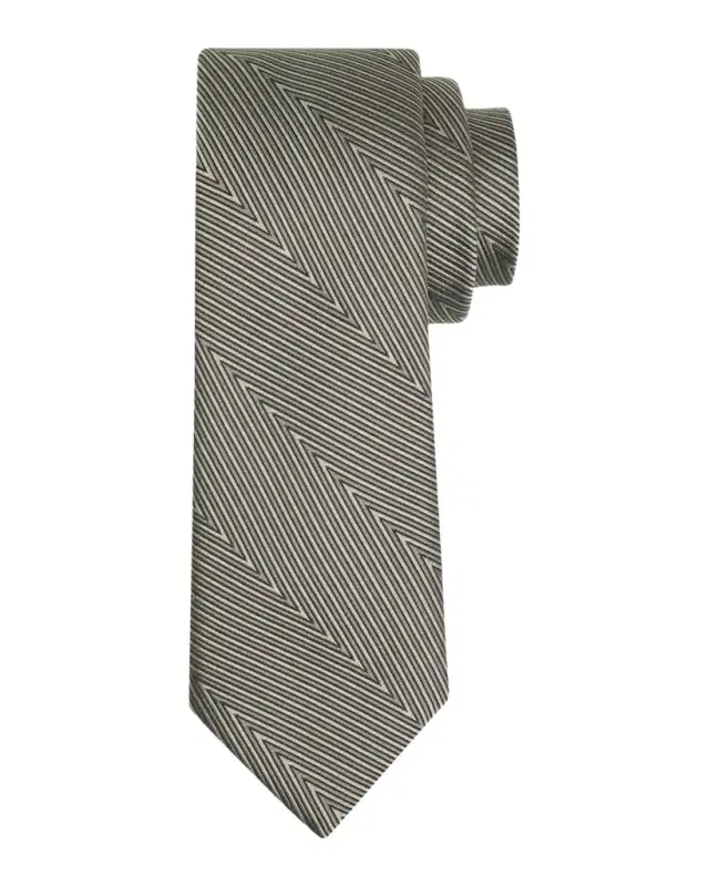 Giorgio Armani Geometric Line Silk Tie