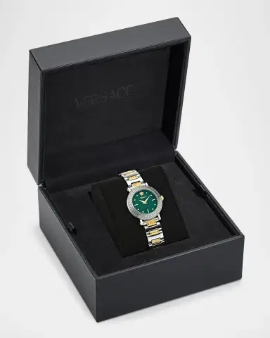Versace Greca Sphere Petite 30mm Two-Tone Bracelet Watch | Thumbnail 5 Versace Greca Sphere Petite 30mm Two-Tone Bracelet Watch | Thumbnail 5