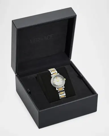 Versace Greca Sphere Petite 30mm Two-Tone Bracelet Watch | Thumbnail 5 Versace Greca Sphere Petite 30mm Two-Tone Bracelet Watch | Thumbnail 5