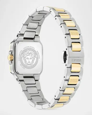 Versace Men's Greca Edge 30x30mm Two-Tone Bracelet Watch | Thumbnail 4 Versace Men's Greca Edge 30x30mm Two-Tone Bracelet Watch | Thumbnail 4