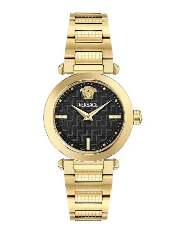 Greek 35mm IP Yellow Gold Bracelet Watch