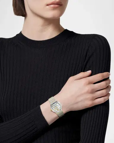 Versace Greca Logo Pearl 33mm Two-Tone Bracelet Watch | Thumbnail 2 Versace Greca Logo Pearl 33mm Two-Tone Bracelet Watch | Thumbnail 2