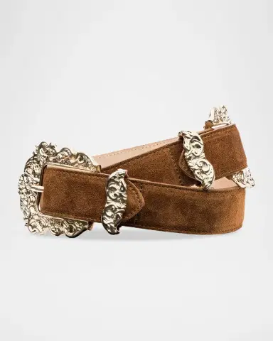 L'Agence Chayenne Ornate Double Suede Belt | Thumbnail 2