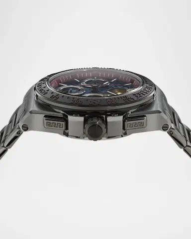 Versace Men's Greca 43mm IP Gunmetal Extreme Chrono Skeleton Automatic Watch | Thumbnail 3
