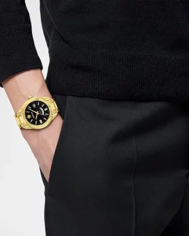 Versace Men's Apodis GMT 41mm IP Yellow Gold Bracelet Watch | Thumbnail 2