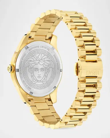 Versace Men's Apodis GMT 41mm IP Yellow Gold Bracelet Watch | Thumbnail 4