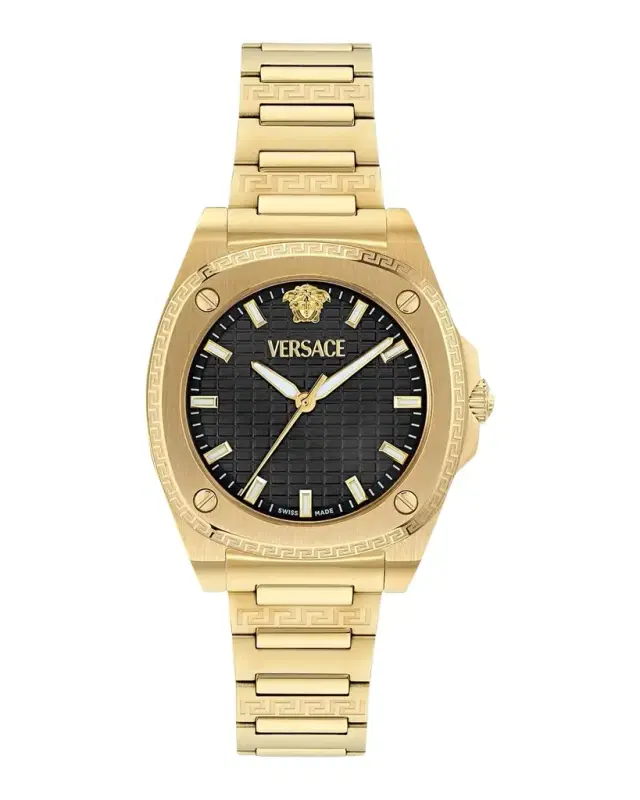 Greca Pulse 36mm IP Yellow Gold Bracelet Watch