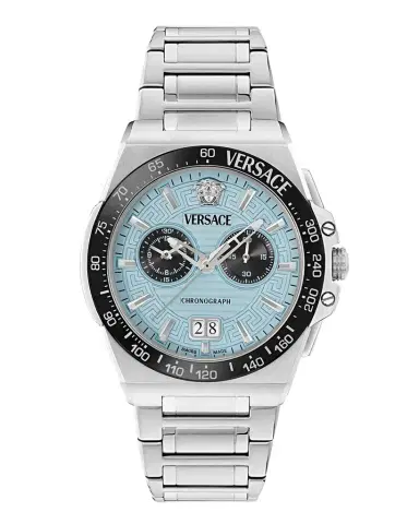 Versace Men's Greca Reaction Chronograph 43mm Stainless Steel Bracelet Watch | Thumbnail 1