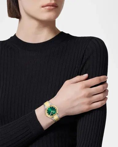 Versace V-Auria 35mm Two-Tone Bracelet Watch | Thumbnail 2 Versace V-Auria 35mm Two-Tone Bracelet Watch | Thumbnail 2