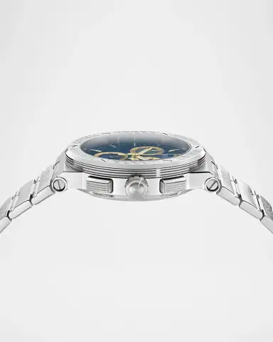 Versace Men's Greca Logo Chrono 40mm Stainless Steel Bracelet Watch | Thumbnail 3