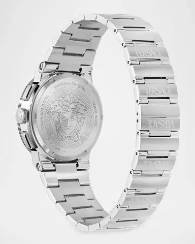 Versace Men's Greca Logo Chrono 40mm Stainless Steel Bracelet Watch | Thumbnail 4