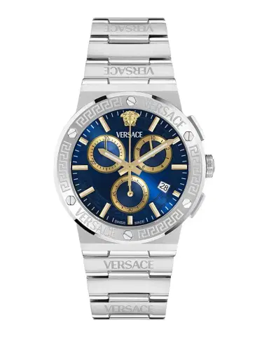Versace Men's Greca Logo Chrono 40mm Stainless Steel Bracelet Watch | Thumbnail 1