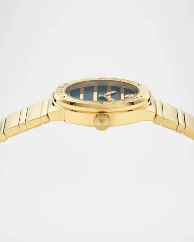 Versace Greca Logo Pearl 33mm IP Yellow Gold Bracelet Watch | Thumbnail 3