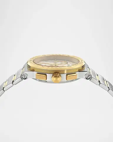 Versace Men's Greca Logo Chrono 40mm Two-Tone Bracelet Watch | Thumbnail 3