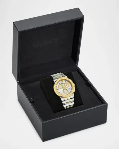 Versace Men's Greca Logo Chrono 40mm Two-Tone Bracelet Watch | Thumbnail 5