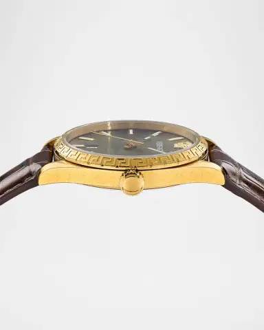 Versace Millenyium 40mm Leather-Strap Watch | Thumbnail 3 Versace Millenyium 40mm Leather-Strap Watch | Thumbnail 3